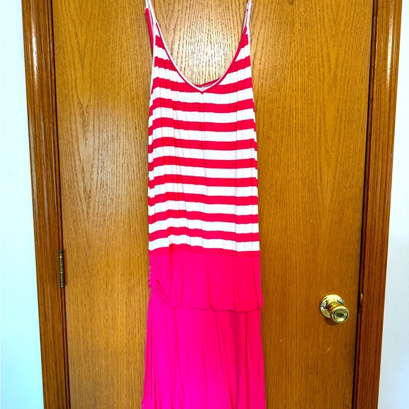 Lascana Dresses & Skirts - Pink and White Striped Sleeveless Dress